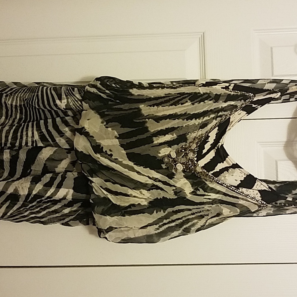 Ornamental Farho Paris size 38 zebra jumpsuit